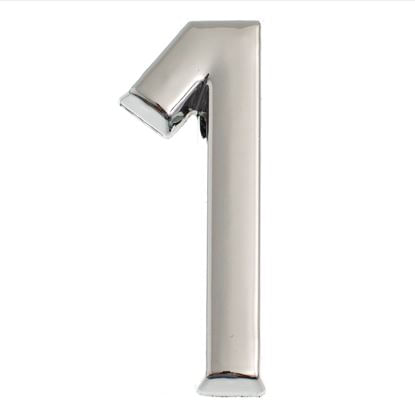 Número 1 para Apartamento ABS 39mm Prata Bemfixa